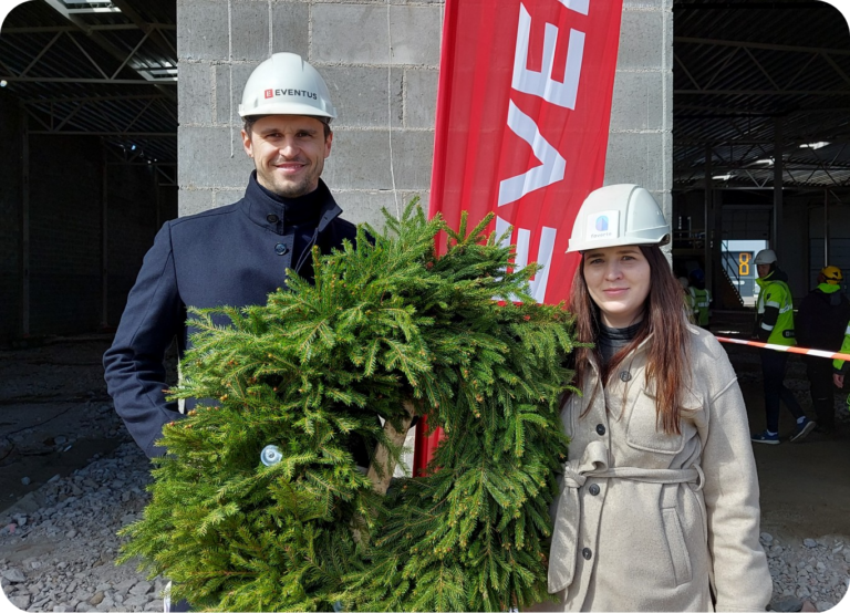 The fifth Favorte Stock commercial building at Tähetorni Tehnopark got its rafters